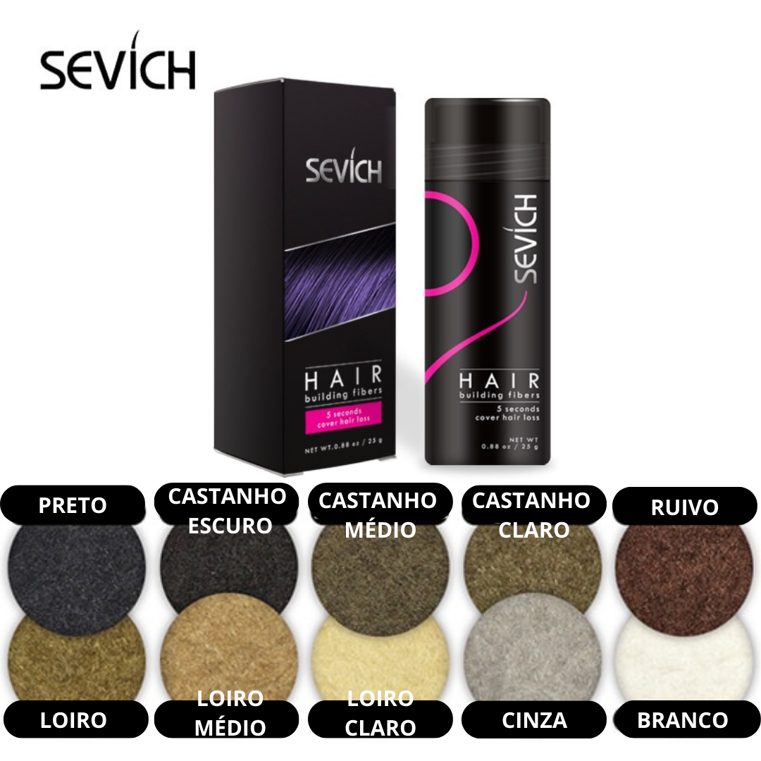 Sevich Magic Hair Fiber - Fibra Capilar Para Falhas e Calvície - Festa do Desconto