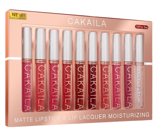 Kit Cakaila - Batons Matte + Lipgloss Finalizador