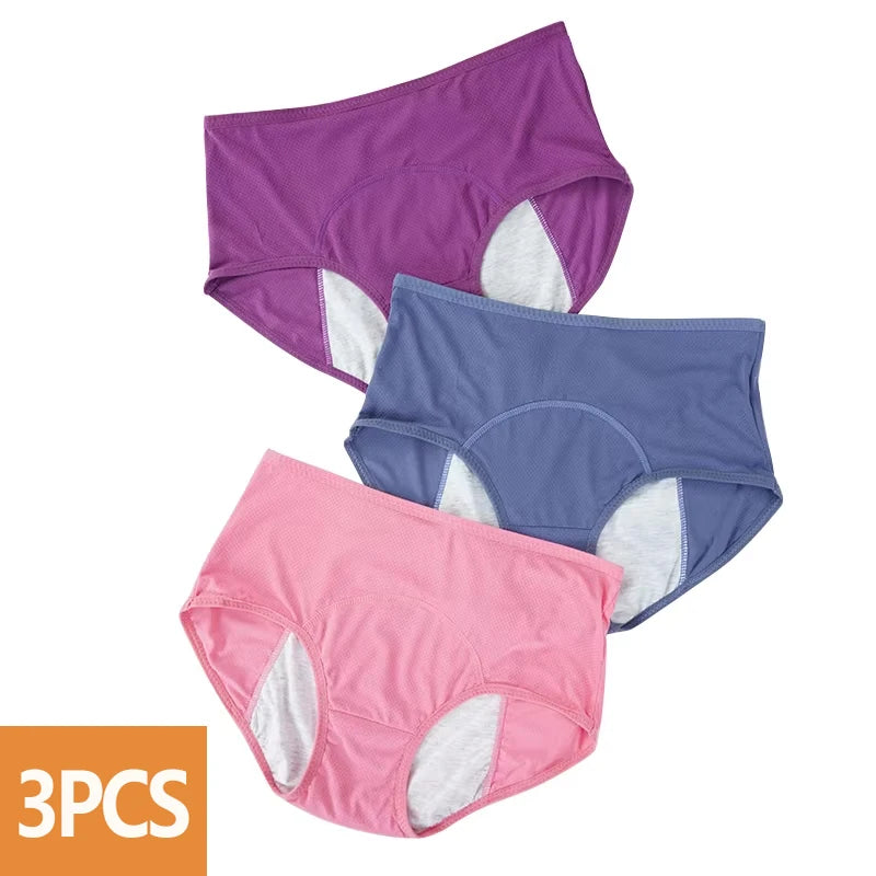 KIT - 3pcs Calcinha Absorvente UltraProtect – Alta Proteção Contra Vazamentos