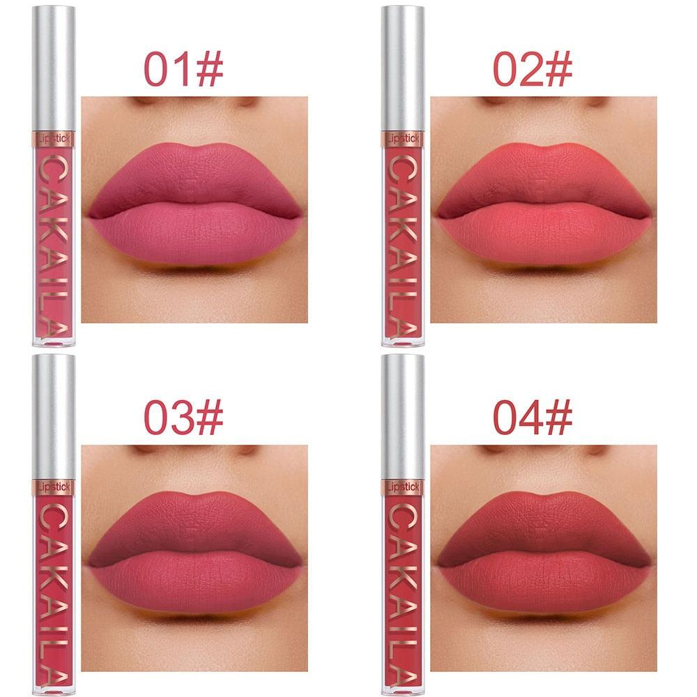 Kit Cakaila - Batons Matte + Lipgloss Finalizador - Festa do Desconto