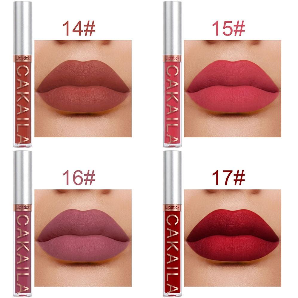Kit Cakaila - Batons Matte + Lipgloss Finalizador - Festa do Desconto