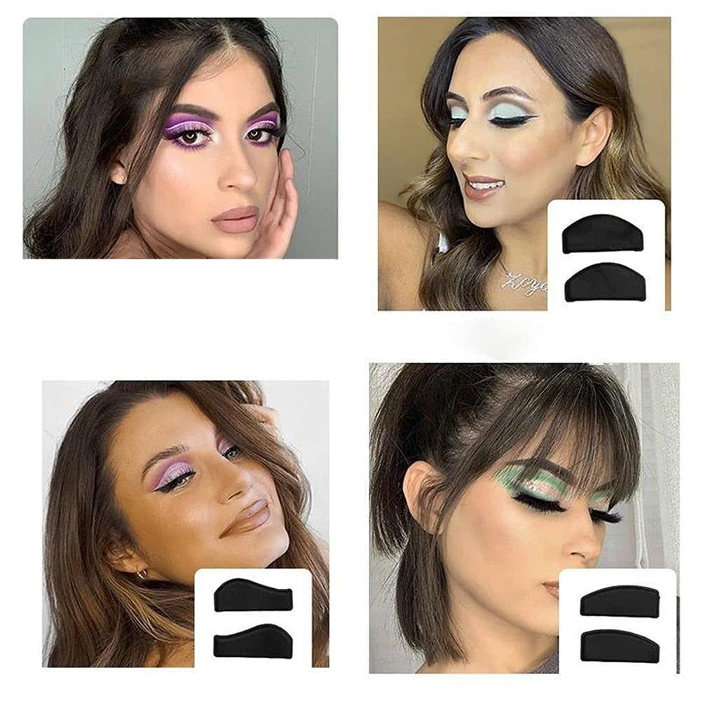 6 in 1 Eyeshadow Stencil Crease Line Kit Lazy Eye shadow Fixer Eyebrow Stamp Seal Molds Cut Crease for Eyes Makeup kit Tool Set - Festa do Desconto