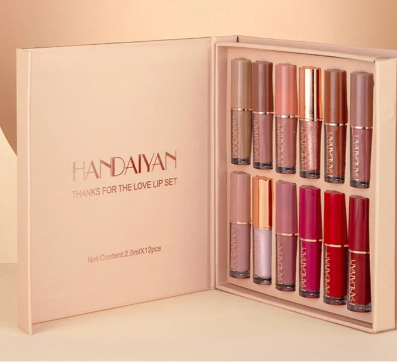 kit 12 Unidades - Lip Gloss Handaiyan 😍